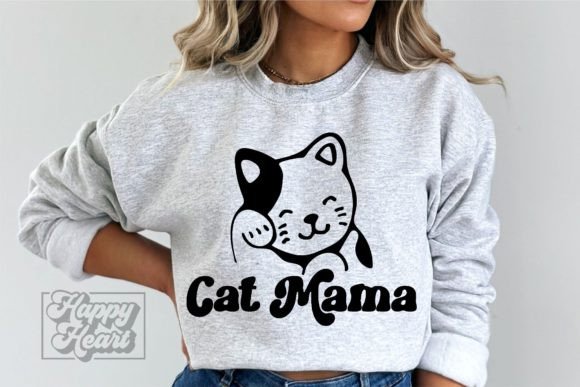 Cat Mama SVG PNG - Cat Mom Design SVG Graphics