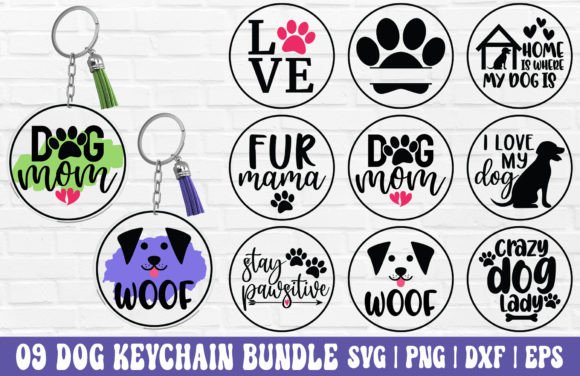 Dog Mom Keychain SVG Bundle - Dog PNG Review