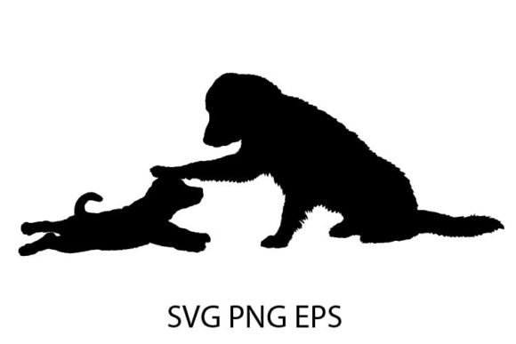 Dog Mom Silhouette SVG Puppy: A Graphics Asset for Crafts and Content Creators