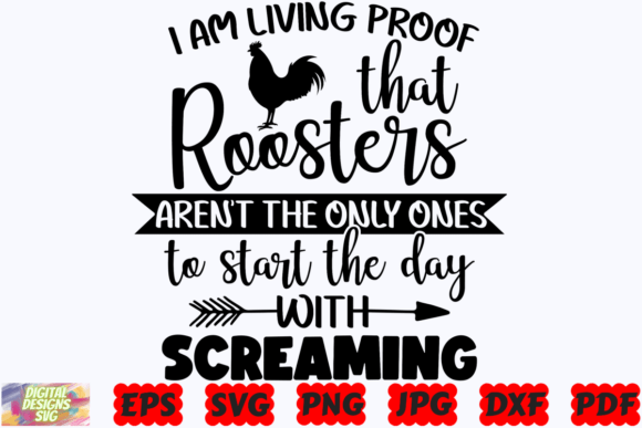 I Am Living Proof That Roosters SVG Mom Graphics and Crafts Review
