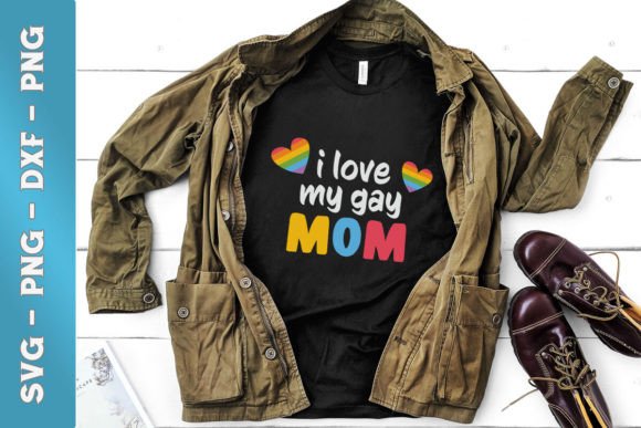 I Love My Gay Mom LGBT SVG: A Vibrant Graphic Design Asset for Blogs and Crafts