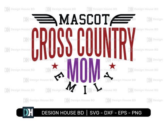 Mascot Cross Country Mom Emily SVG: A Versatile Graphic Design Asset for Crafts and Branding
