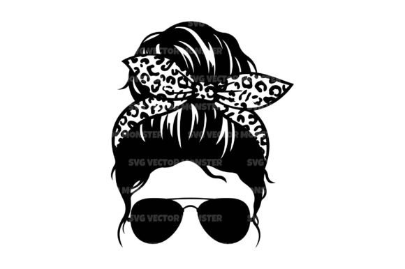 Messy Bun Mom Bandana SVG Cut File Review for Craft and Graphic Design Projects