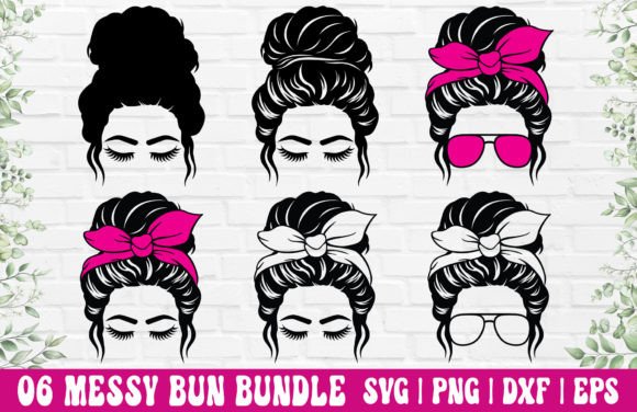 Messy Bun SVG Bundle: A Versatile Graphic Design Asset for Crafters