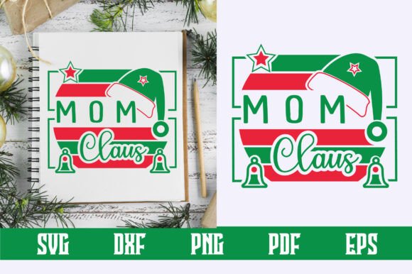 Mom Claus SVG Design – A Festive Graphic Asset for Local Business Branding