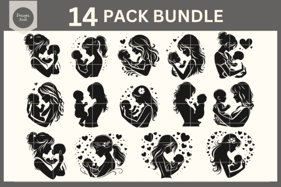 Mother and Baby SVG: A Versatile Graphic Design Asset for Crafts and Branding