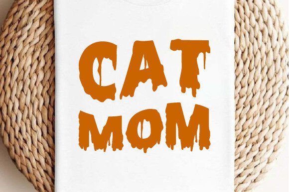 Retro Halloween Cat Mom SVG: A Graphic Design Asset for Crafts and Creations