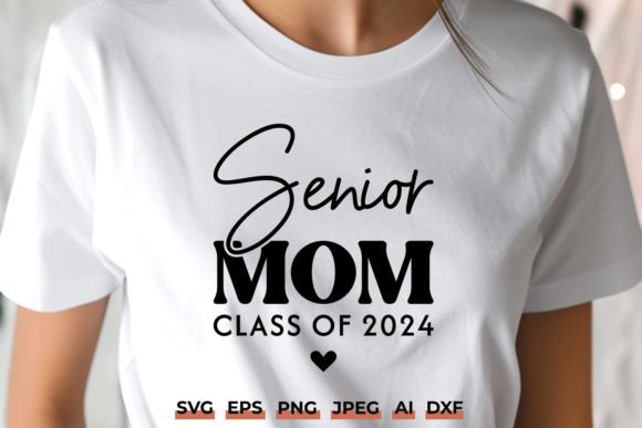 Senior Mom 2024 SVG Graduation Design: A Crafted Graphic for Local Business Branding